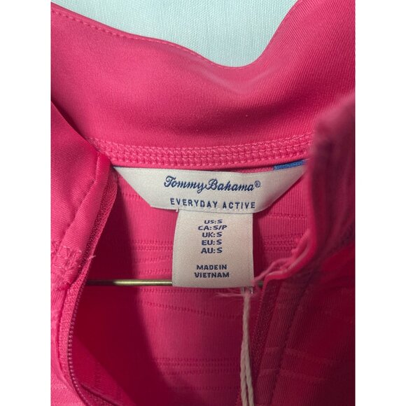 Tommy Bahama Womens Everyday Active UPF 50 Pink Quarter-Zip Long-Sleeve Moisture - Picture 4 of 16